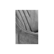 Scaun birou copii hm rico, ergonomic, stofa tip catifea, cadru polipropilena, 100 kg, gri drm9681