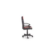 Scaun birou copii hm storm, piele ecologica, inaltime ajustabila, rotire 360 ˚, 100 kg, negru/rosu drm8866