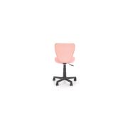Scaun birou copii hm toby, ergonomic, cadru polipropilena, rotativ, inaltime reglabila, roti pivotante, 80 kg, gri/roz drm8855