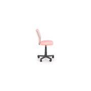 Scaun birou copii hm toby, ergonomic, cadru polipropilena, rotativ, inaltime reglabila, roti pivotante, 80 kg, gri/roz drm8855
