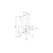 Scaun birou copii hm toby, ergonomic, cadru polipropilena, rotativ, inaltime reglabila, 80 kg, gri/verde drm8853