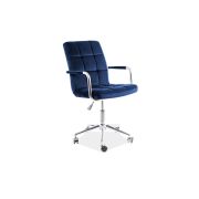 Scaun birou copii sl q022 bleumarin velvet drm9602
