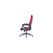 Scaun directorial hm sheriff, gaming, tapiterie stofa, inaltime ajustabila, mecanism de balans, cotiere incluse, 100 kg, negru/ rosu drm8799