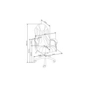 Scaun directorial hm sheriff, gaming, tapiterie stofa, inaltime ajustabila, mecanism de balans, cotiere incluse, 100 kg, negru/ rosu drm8799