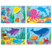 Set 4 puzzle-uri  - oceanul vesel (2,3,4,5 piese)