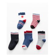Set 5 perechi de sosetele modele diverse pentru baietei ADSKK2022-8-C23