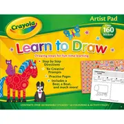 Bloc de colorat Crayola Learn to Draw cu stickere Alligator AB2966CYAR2 BBJAB2966CYAR2_Initiala