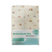 Lenjerie de pat  2 piese Rainbow bej Fillikid