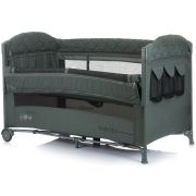 Patut pliabil chipolino merida aloe linen cu laterala culisanta hubkosimer0233al