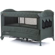 Patut pliabil chipolino merida aloe linen cu laterala culisanta hubkosimer0233al