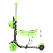 Trotineta chipolino kiddy evo 3 in 1 cu maner green graffiti hubdskieh022gg