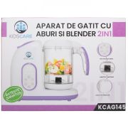 Aparat de gatit cu aburi si functie de blender 2 in 1 Kidscare
