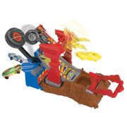 HOT WHEELS MONSTER TRUCKS ENTRY CHALLENGE ARENA SMASHERS PROVOCAREA FIRE CRASH VIVMTHNB87_HNB90
