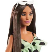 PAPUSA BARBIE FASHIONISTA BRUNETA CU SALOPETA VERDE VIVMTFBR37_HJR99