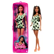 PAPUSA BARBIE FASHIONISTA BRUNETA CU SALOPETA VERDE VIVMTFBR37_HJR99