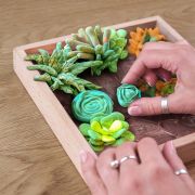 Set creatie Wood &amp; Craft - Succulents, 21*21cm - Energy KRTOK10009