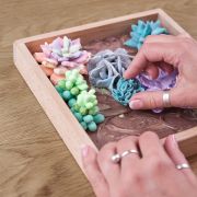 Set creatie Wood &amp; Craft - Succulents, 21*21cm - Tenderness KRTOK10010