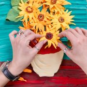 Set pictura 3D cu argila usoara, 30*40cm - Sunflowers KRTOK10008
