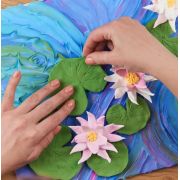 Set pictura 3D cu argila usoara, 30*40cm - Water Lilies KRTOK10003