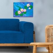 Set pictura 3D cu argila usoara, 30*40cm - Water Lilies KRTOK10003