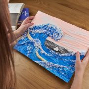 Set pictura 3D cu argila usoara, 30*40cm - Waves KRTOK10004