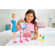 BARBIE CARIERE SET MOBILIER CU PAPUSA BLONDA PROFESOARA VIVMTDHB63_HCN19
