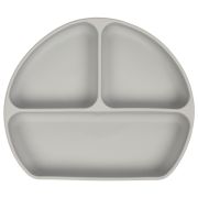 Farfurie din silicon cu ventuza gri SeviBebe BBKSEV_525-13