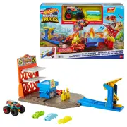 HOT WHEELS MONSTER TRUCKS SET BLAST STATION VIVMTHFB12