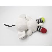 Jucarie cu vibratii pentru bebelusi BabyJem, Elefantel din plus, 6 luni+ (Culoare: Alb / Negru) JEMbj_8331
