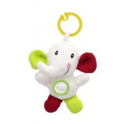 Jucarie cu vibratii pentru bebelusi BabyJem, Elefantel din plus, 6 luni+ (Culoare: Rosu/Verde) JEMbj_8332