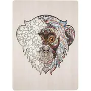 Puzzle Lemn Maimuta, 133 piese, 30x22.5 cm Grafix GR400073 BBJGR400073_Initiala