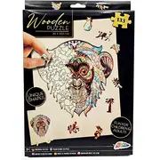 Puzzle Lemn Maimuta, 133 piese, 30x22.5 cm Grafix GR400073 BBJGR400073_Initiala