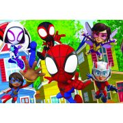 Puzzle de colorat -  distractie cu paienjenelul marvel si prietenii lui uimitori (24 piese)
