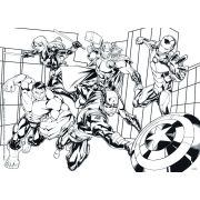 Puzzle de colorat - avengers (48 de piese)