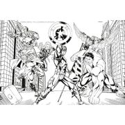 Puzzle de colorat - avengers in misiune (60 de piese)