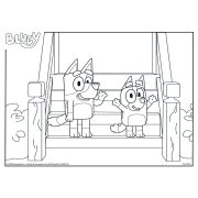 Puzzle de colorat - bluey & mr monkey jocks (24 piese)