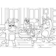 Puzzle de colorat - bluey (24 de piese)