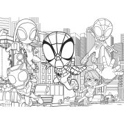 Puzzle de colorat - paienjenelul marvel și prietenii lui uimitori (24 de piese)