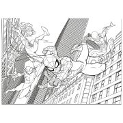 Puzzle de colorat maxi  - spiderman (4 x 48 de piese)