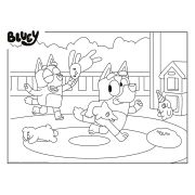 Puzzle de colorat maxi - bluey (60 de piese)