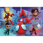 Puzzle de colorat maxi - paienjenelul marvel si prietenii lui uimitori (2 x 24 de piese)
