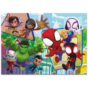 Puzzle de colorat maxi - paienjenelul marvel si prietenii lui uimitori (4 x 48 de piese)
