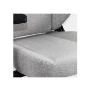 Scaun gaming cu cotiere reglabile 4d off 297, spatar reglabil, stofa, robust, cadru polipropilena, mecanism de balans, 130 kg, gri drm10071