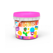Set plastilina si accesorii pentru modelaj  Lovin - 10 culori pentru fetite KRTOK41153
