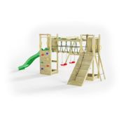 Complex joaca din lemn cu 2 turnuri si pod maxi exposure fungoo - okefu08300pkxg2