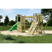 Complex joaca din lemn cu 2 turnuri si pod maxi exposure fungoo - okefu08300pkxg2