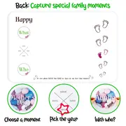 Paturica Milestone plusata cu 2 fete pentru fotografierea bebelusului Long Neck Zebra & Foot Steps, cu 45 Stickere Cadou