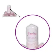 Personalizare lumanare de botez - imprimare lumanare cu nume si data