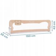 Bariera de protectie pentru pat 150 x 35 x 42 cm nukido 722201 - bej edeedi722201
