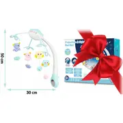 Carusel muzical pentru patut cu proiector, sunete si jucarii ricokids rk-813 - albastru edeedi781300